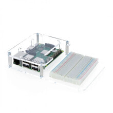 Компьютерные корпуса для игровых ПК Case Raspberry Pi Model 3B/3B/2B with space for breadboard - transparent