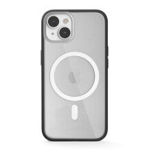 Woodcessories Clear Case Magsafe für iPhone 14 Plus schwarz-weiß