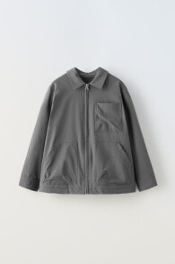 Technical overshirt with zip