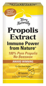 Прополис и пчелиное маточное молочко Terry Naturally Propolis Extract Экстракт прополиса для укрепления иммунитета 60 капсул
