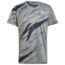 Мужские спортивные футболки Мужская спортивная футболка серая с полосками ADIDAS OTR Short Sleeve T-Shirt