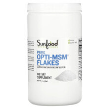 Глюкозамин, Хондроитин, МСМ sunfood, Хлопья с чистым Opti-MSM, 454 г (1 фунт)