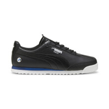 Puma BMW M Motorsport Roma Via Mens Black Leather Motorsport Sneakers Shoes