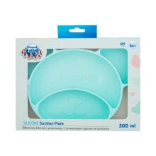 Canpol babies Silicone Suction Plate Turquoise 500 ml geschirr für Kinder