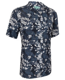 Mio Marino mens Casual Button-Down Hawaiian Shirt - Short Sleeve - Plus Size