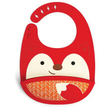 SKIP HOP Zoo Fold & Go Silicone Bib Fox