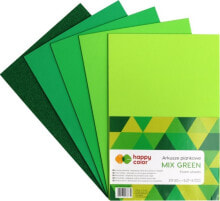 Happy Color Foam sheets A4 5 colors Mix Green mix