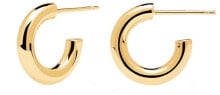 Женские ювелирные серьги minimalist Mini CLOUD Gold Plated Hoop Earrings AR01-376-U