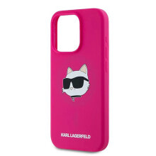 KARL LAGERFELD Klhmp15Lschpplf iPhone 15 Pro 6.1 Silicone Choupette Head phone case