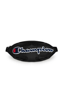 Мужские поясные сумки Мужская поясная сумка текстильная черная с логотипом Champion