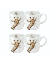Wrendale Designs royal Worcester Wrendale Lofty Giraffe Mug Set/4