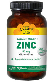 Цинк Country Life Zinc Target-Mins  Цинк 50 мг 90 таблеток