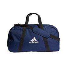 Мужские спортивные сумки Мужская спортивная сумка синяя текстильная средняя для тренировки с ручками через плечо Adidas Tiro Primegreen