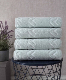 OZAN PREMIUM HOME turkish Cotton Sovrano Collection Luxury Bath Towel Sets, Set of 4