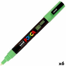 Marker pen/felt-tip pen POSCA PC-3M Light Green (6 Units)