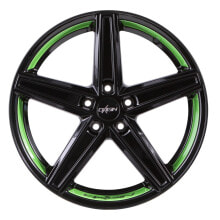 Колесный диск литой Oxigin 18 Concave black foil spring green 8.5x19 ET40 - LK5/112 ML66.6