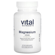 Vital Nutrients, Магний (цитрат), 100 веганских капсул
