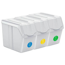 KEDEN SORTIBOX set of 3 trash cans for recycling 60L