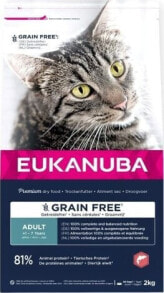 Купить сухие корма для кошек Eukanuba: EUKANUBA EUKANUBA Grain Free adult salmon - sucha karma dla kota - 2 kg