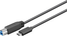 Кабели и провода для строительства Goobay 67986 USB кабель 1 m 3.2 Gen 1 (3.1 Gen 1) USB B USB C Черный