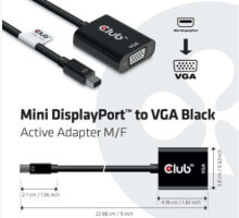 CLUB3D CAC-2113 гендерный адаптер Mini Displayport VGA Черный
