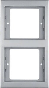 Умные розетки, выключатели и рамки Berker Double frame K.5 vertical stainless steel, stainless steel (13237004)