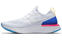 Nike Epic React Flyknit 1 Racer Blast 低帮 跑步鞋 女款 白蓝红 / Кроссовки Nike Epic React Flyknit 1 Racer Blast AQ0070-101