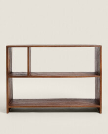 Low bookcase with irregular shelves