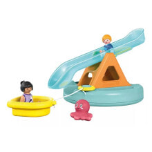 Купить развивающие игровые наборы и фигурки для детей Playmobil: PLAYMOBIL Junior Aqua: Bathing Island With Slide