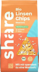 Linsenchips, gesalzen mit schwarzem Reis, 80 g