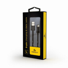 Cablexpert CC-USB2P-AMLM-1M кабель с разъемами Lightning Черный