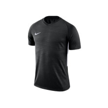 Мужские спортивные футболки Мужская футболка спортивная черная с логотипом Nike Dry Tiempo Premium