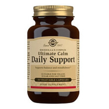 Витамины и БАДы для нервной системы Solgar Ultimate Calm Daily Support Комплекс витаминов группы В и экстракта родиолы для повышения устойчивости к стрессам 30 растительных капсул