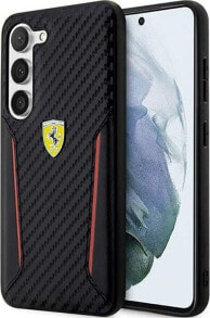 Ferrari Ferrari Carbon Contrast Edges - Etui Samsung Galaxy S23+ (czarny)