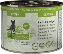 Купить влажные корма для кошек catz finefood: Catz Finefood Catz Finefood Classic Kitten N.05 Łosoś i drób puszka 200g