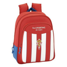Школьные рюкзаки и ранцы школьный рюкзак для мальчика Real Sporting de Gijn одно отделение, красный цвет