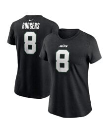 Nike women's Aaron Rodgers Black New York Jets Name Number T-Shirt