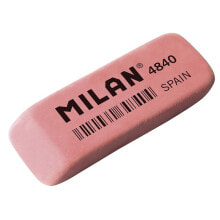 MILAN Box 40 Bevelled Flexible Soft Synthetic Rubber Erasers
