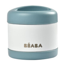Посуда для малышей BEABA insulated stainless steel portion 500 ml (Baltic blue / white)
