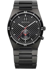 Мужские наручные часы с черным браслетом Bering 32341-782 ceramic mens watch 41mm 5ATM