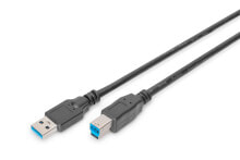 Компьютерные разъемы и переходники digitus 1.8m, USB2.0-A/USB2.0-B USB кабель 1,8 m 3.2 Gen 1 (3.1 Gen 1) USB A USB B Черный DB-300115-018-S