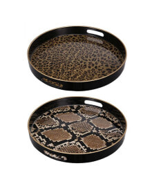 Quinn Round Trays, Safari, Set of 2