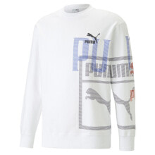 Puma Classics Gen. Graphic Crew Neck Sweatshirt Mens White 53818502