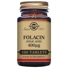 Витамины группы В SOLGAR Folacin -- Фолиевая кислота  Фолацин 400 мкг - 100 таблеток