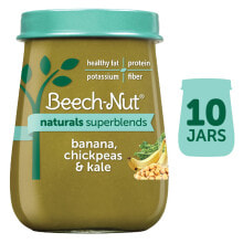 Детское пюре Детское пюре Beech-Nut 10 шт, банан, нут и капуста, от 8 месяцев и выше