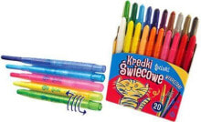 Цветные карандаши для рисования для детей tetis Kredki 20kol tetiski świecowe wykręcane (KT010-AE)
