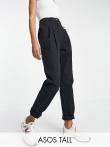 ASOS Weekend Collective parachute cargo pants with pocket in neutral