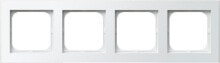 Умные розетки, выключатели и рамки ospel Quad frame Sonata white (R-4R / 00)