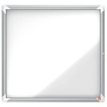 NOBO Premium Plus 6xA4 Sheets Exterior Display Case Magnetic White Background