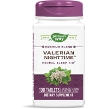 Витамины и БАДы для нервной системы Nature's Way Valerian Nighttime Валериана для сна 320 мг 100 таблеток